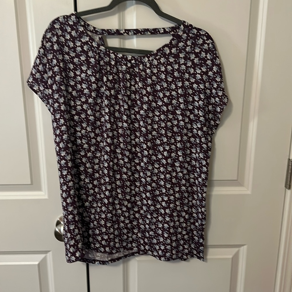Ann Taylor LOFT purple business casual top - size large